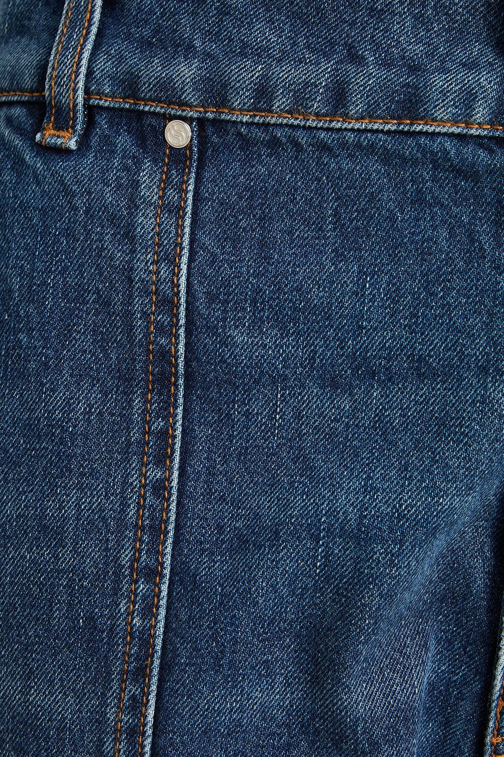 STELLA MCCARTNEY بنطال جينز كارغو بخصر عالٍ