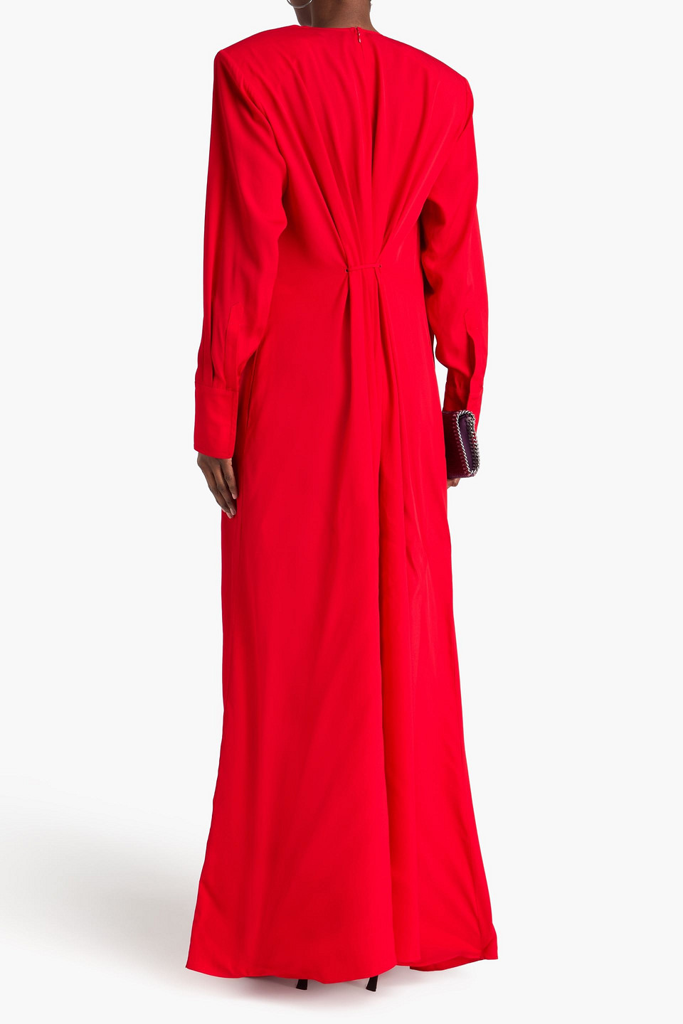  Stella Mccartney - Plissiertes Maxikleid Aus Crêpe - Rot - It 34 