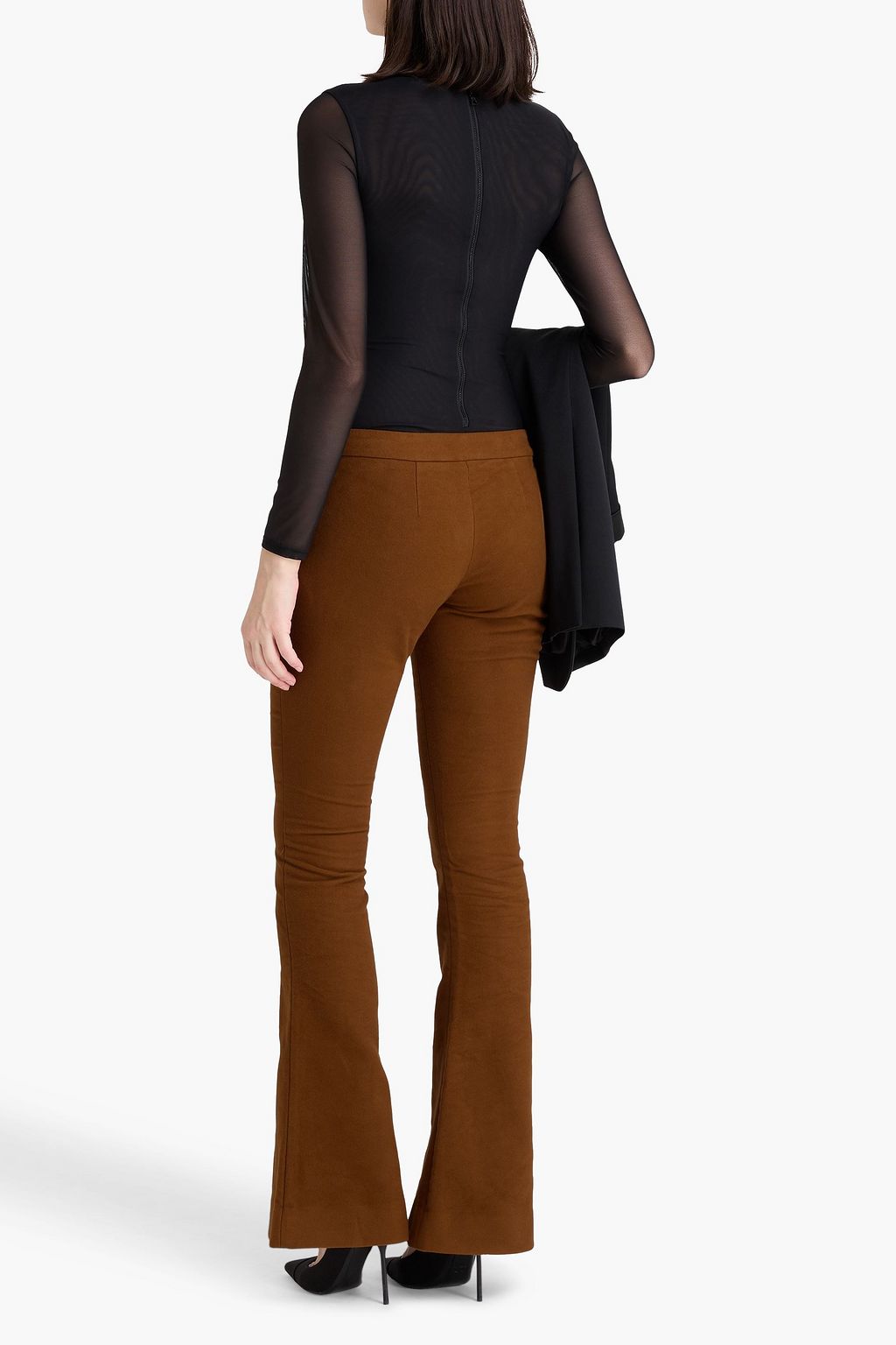 BALMAIN Cotton-flannel flared pants