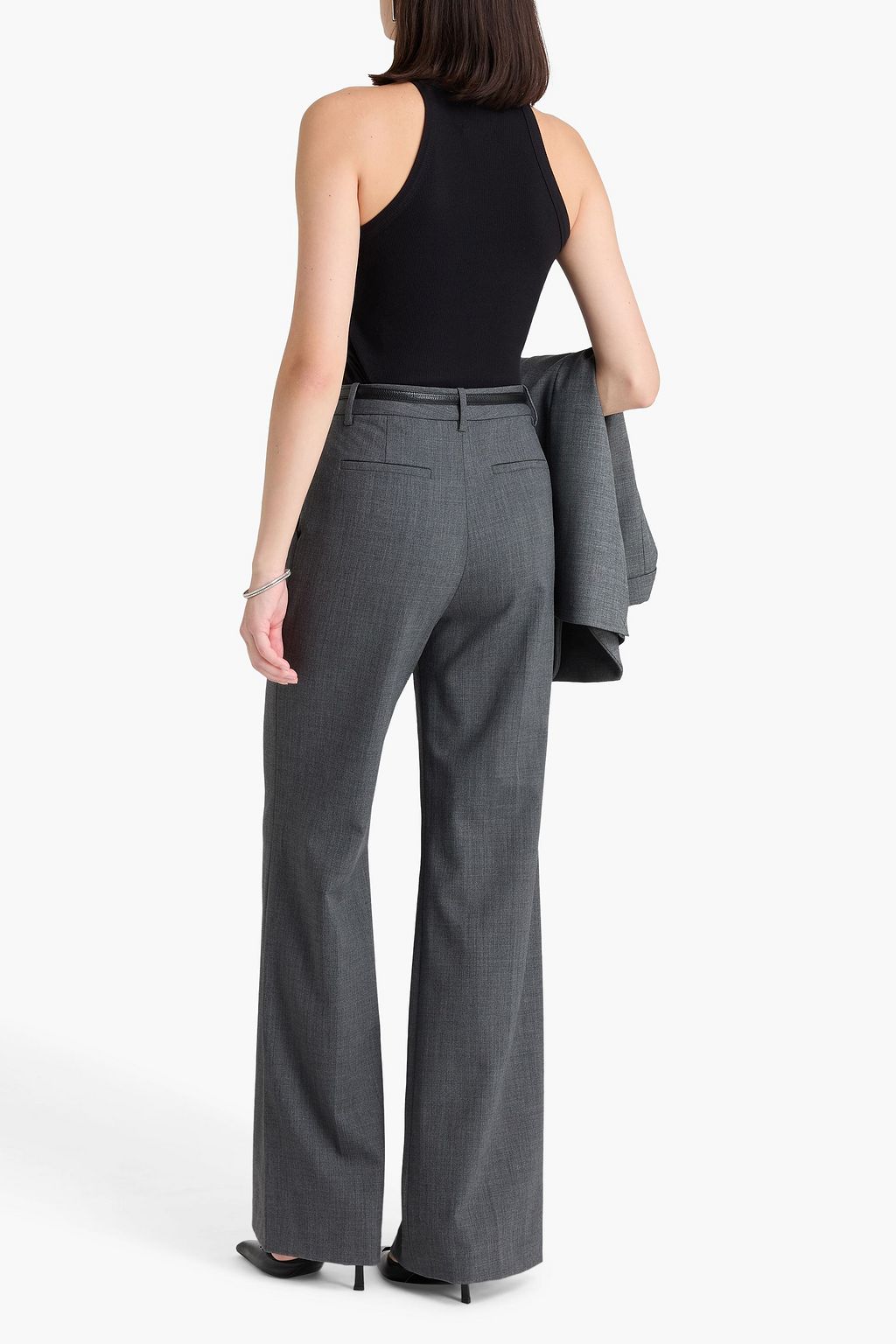 NILI LOTAN Flavie twill wide-leg pants
