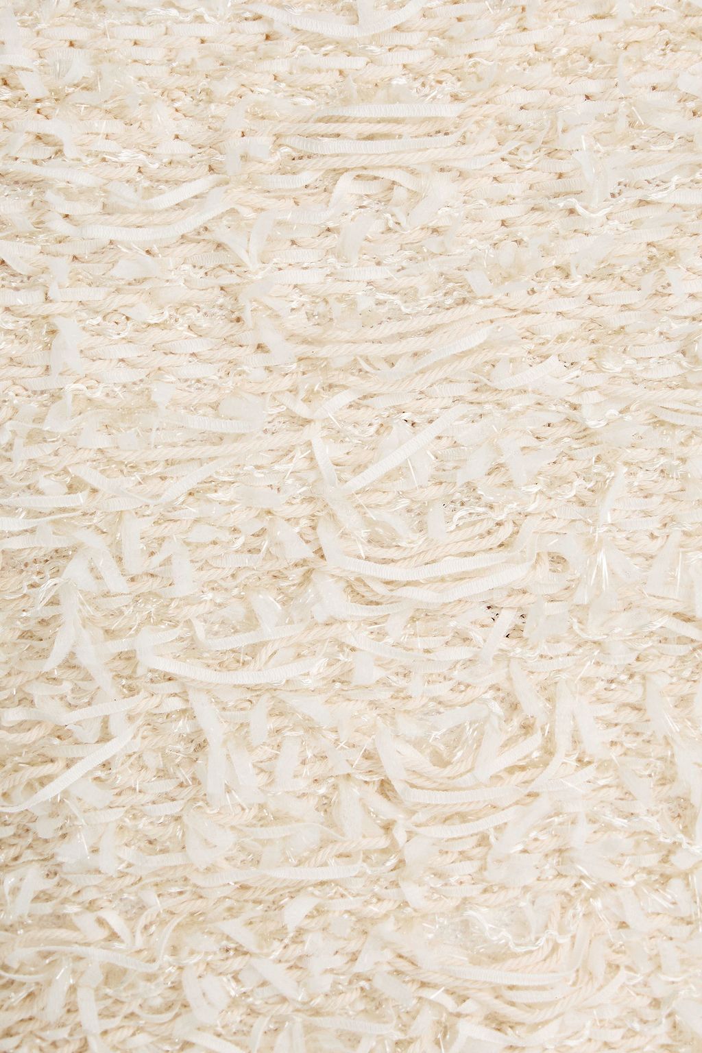 BALMAIN Cropped tweed and tinsel halterneck top