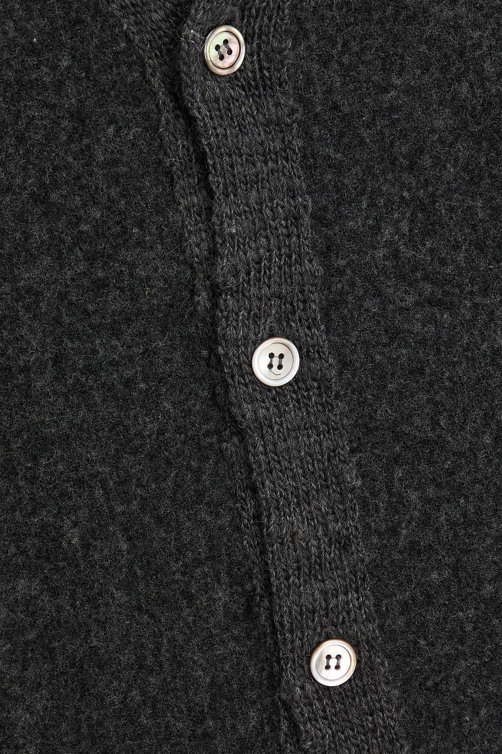 COMME DES GARÇONS HOMME DEUX Brushed-felt wool cardigan