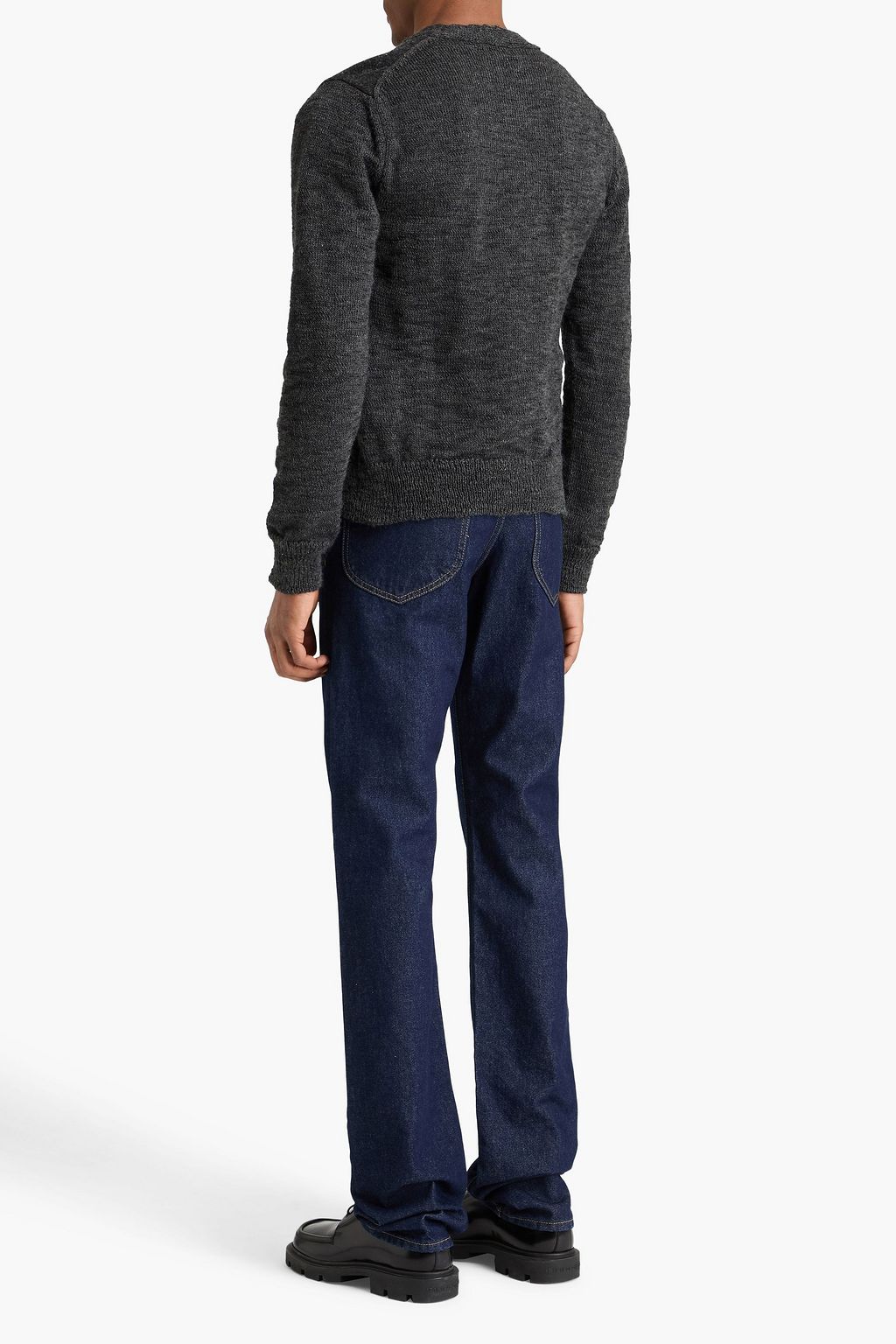COMME DES GARÇONS HOMME DEUX Brushed-felt wool cardigan