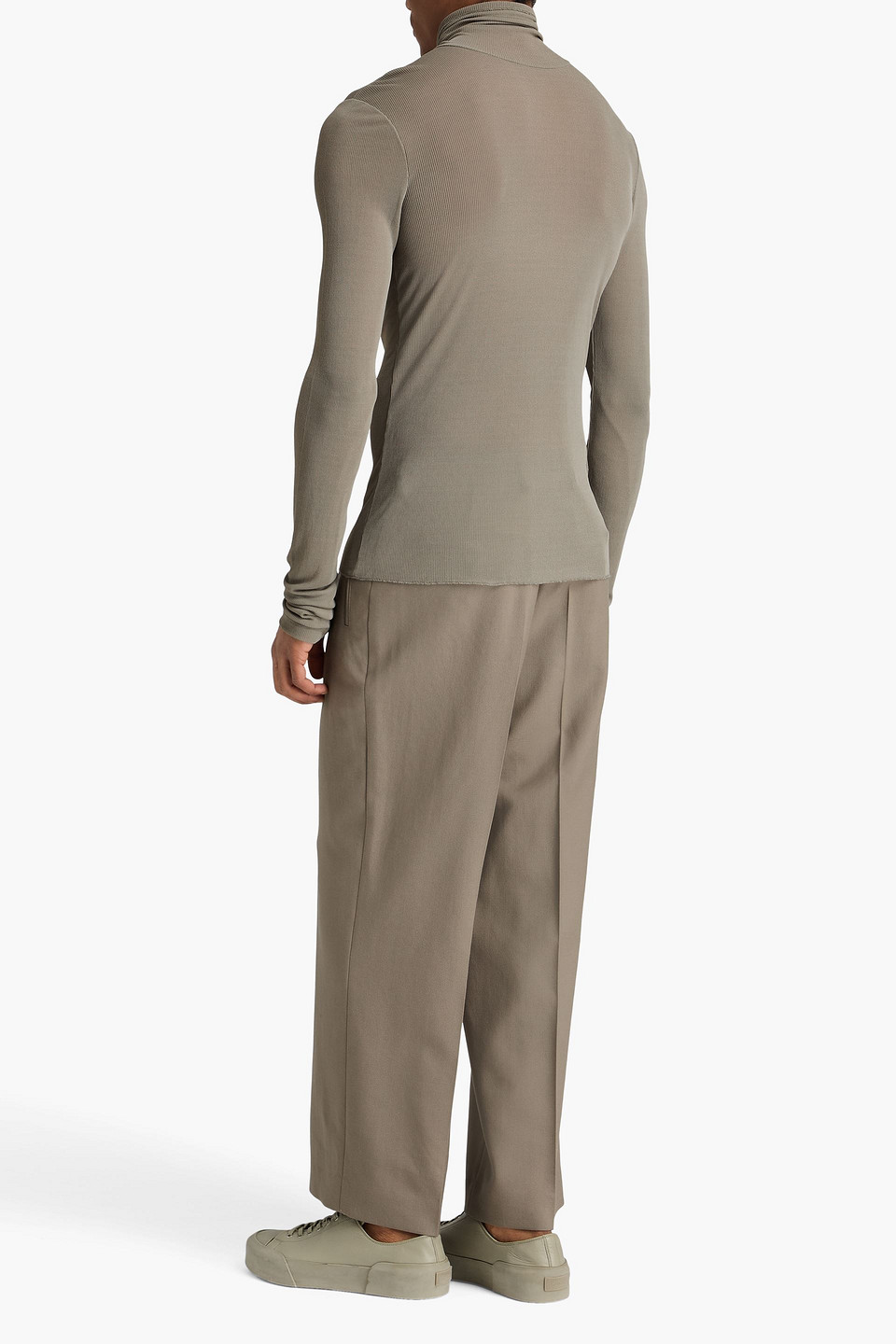  Ami Alexandre Mattiussi - Rollkragenpullover Aus Rippstrick - Neutral - L 