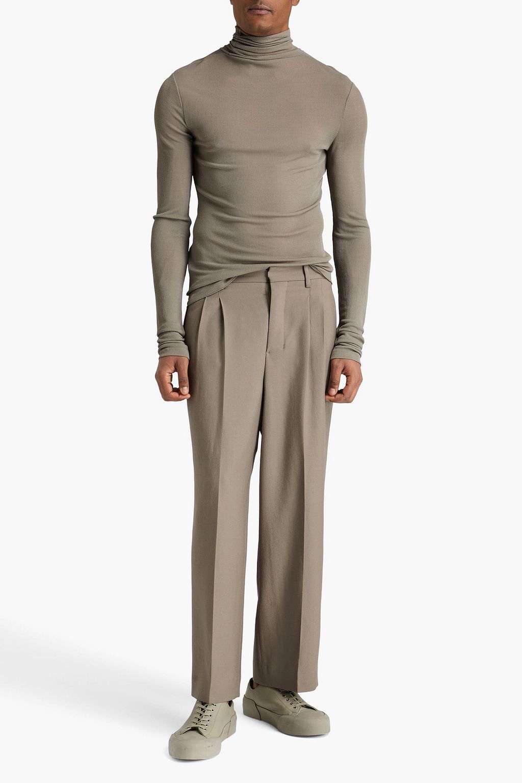 AMI ALEXANDRE MATTIUSSI Ribbed-knit turtleneck sweater