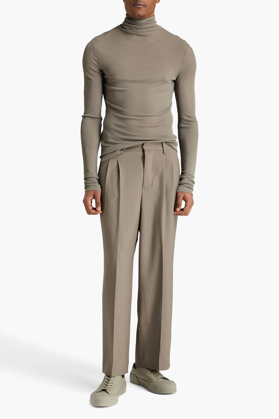  Ami Alexandre Mattiussi - Rollkragenpullover Aus Rippstrick - Neutral - L 