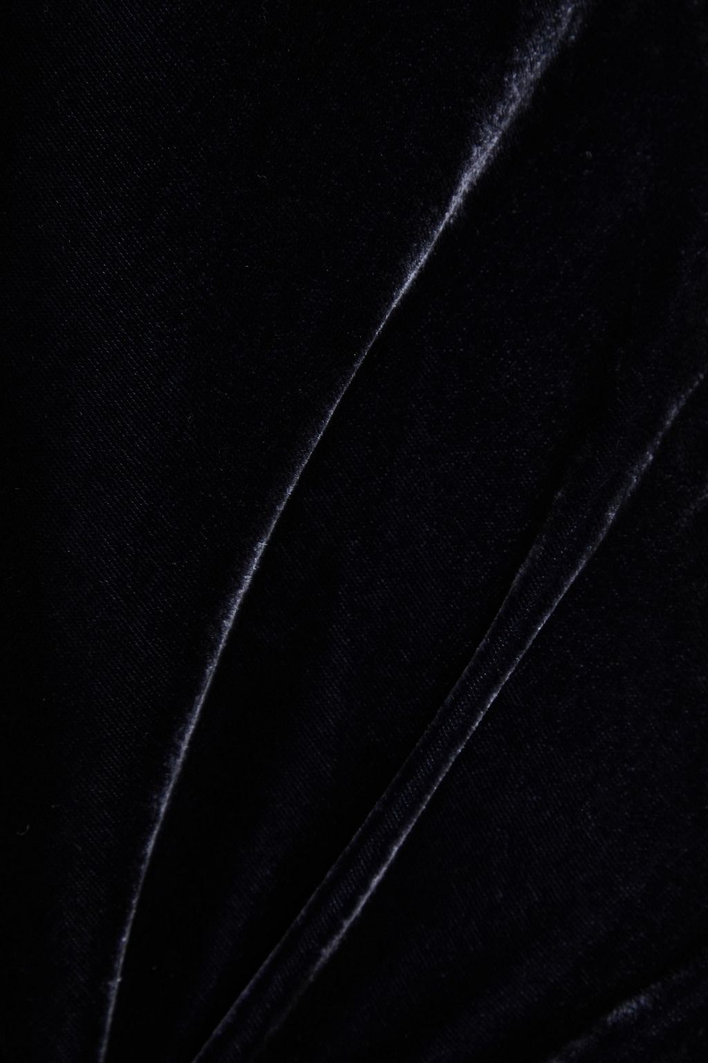 VERONICA BEARD Kura draped velvet maxi dress