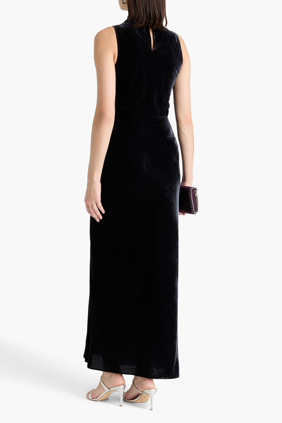  Veronica Beard - Drapiertes Maxikleid „kura“ Aus Samt - Blau - Us 2 