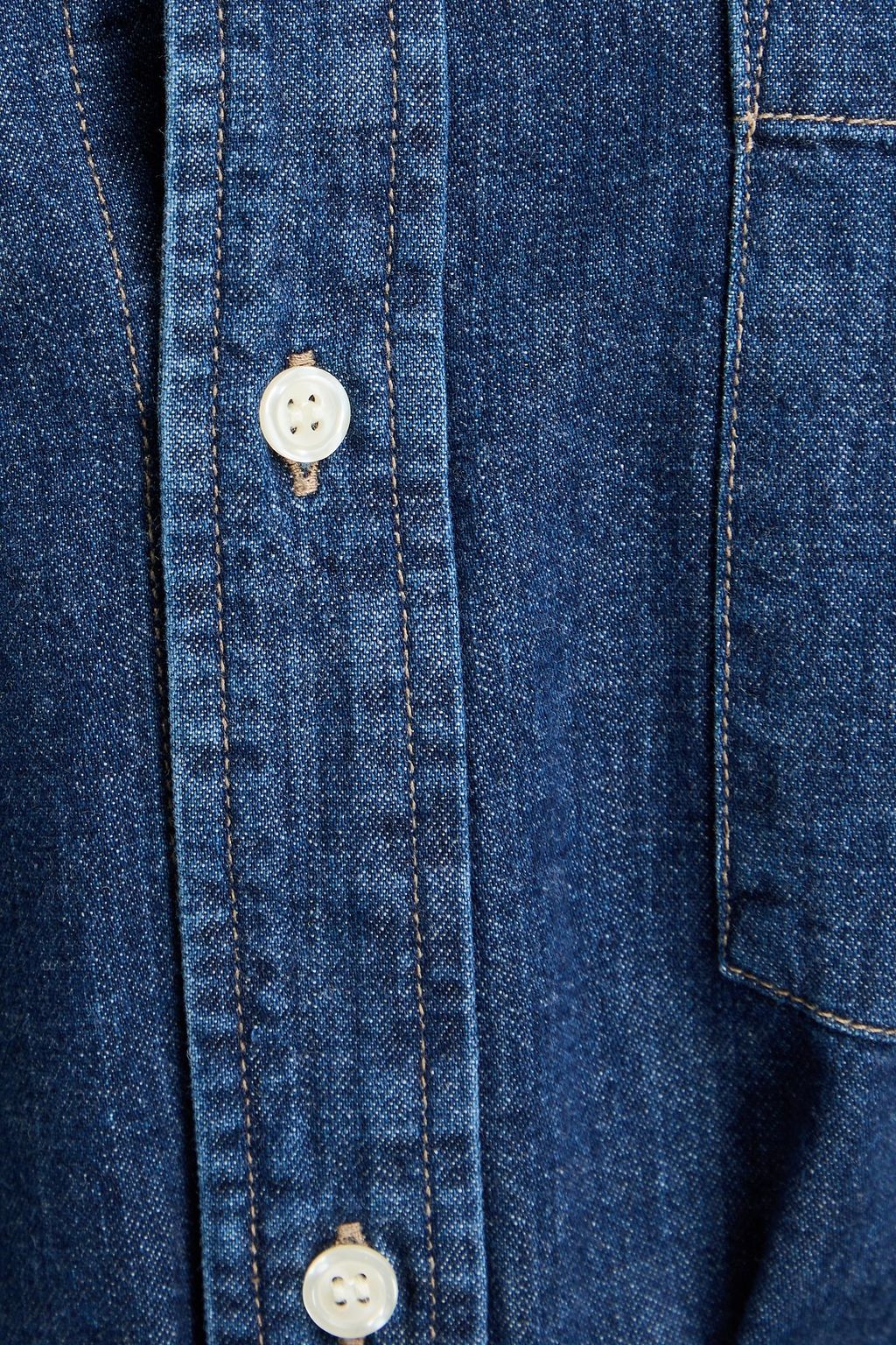 CITIZENS OF HUMANITY فستان قصير بتصميم قميص من الجينز مزوّد بحزام