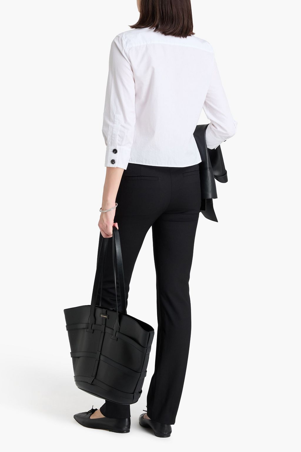 NILI LOTAN Evan wool-blend twill slim-leg pants