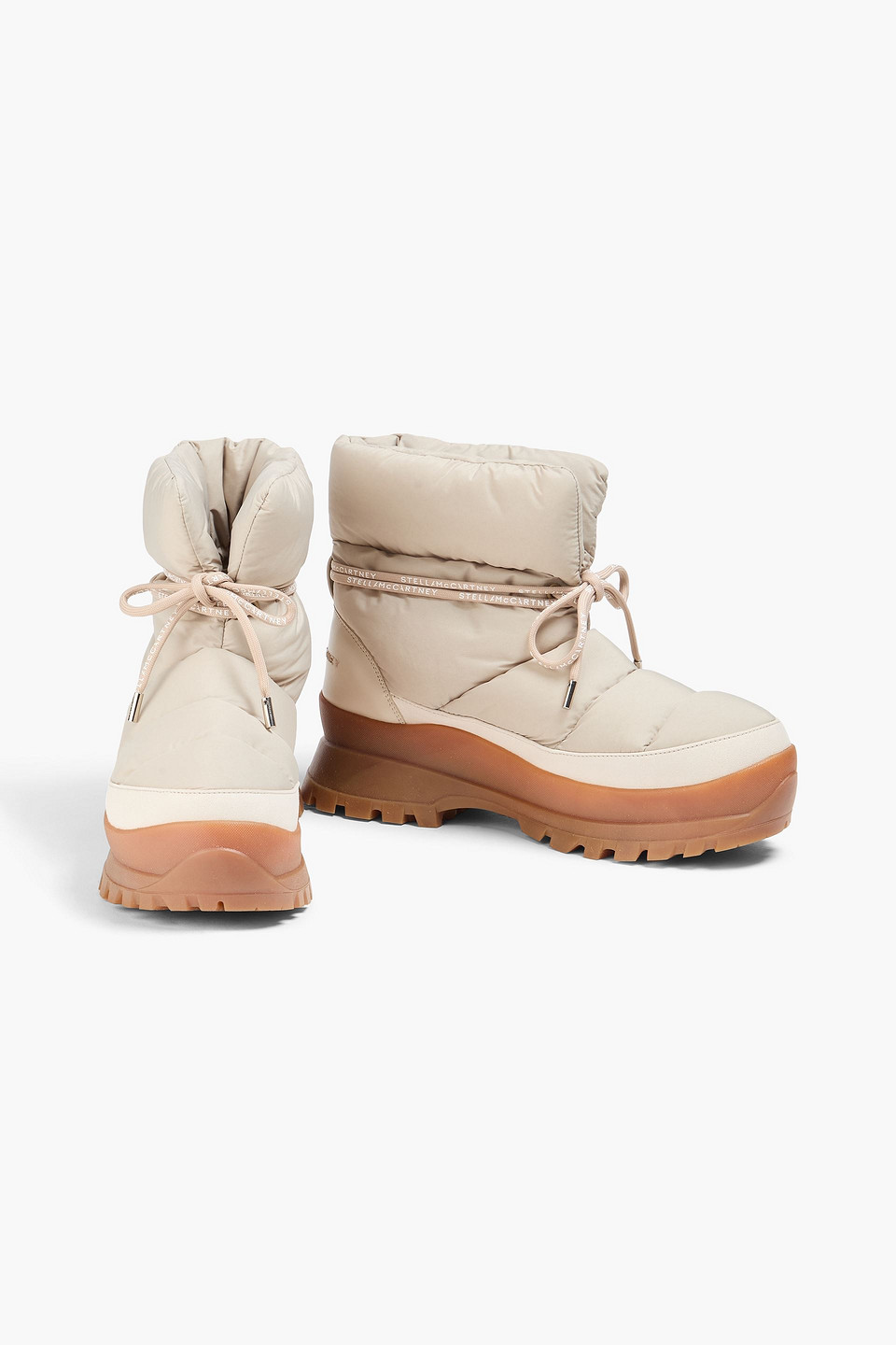  Stella Mccartney - Quilted Stretch-shell Snow Boots - Gray - Eu 35 