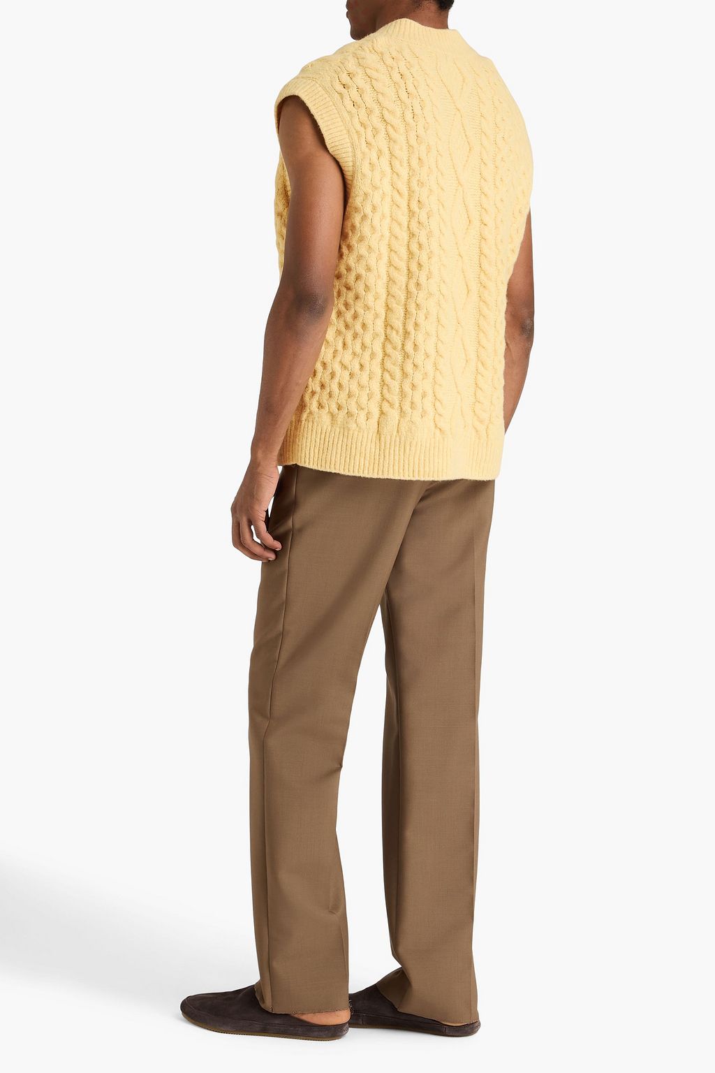 NANUSHKA Doan cable-knit wool-blend vest