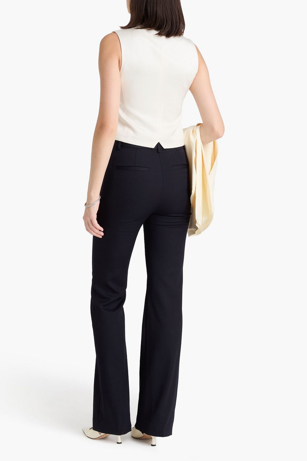 NILI LOTAN بنطال "كوريت" بأرجل مستقيمة من صوف التويل