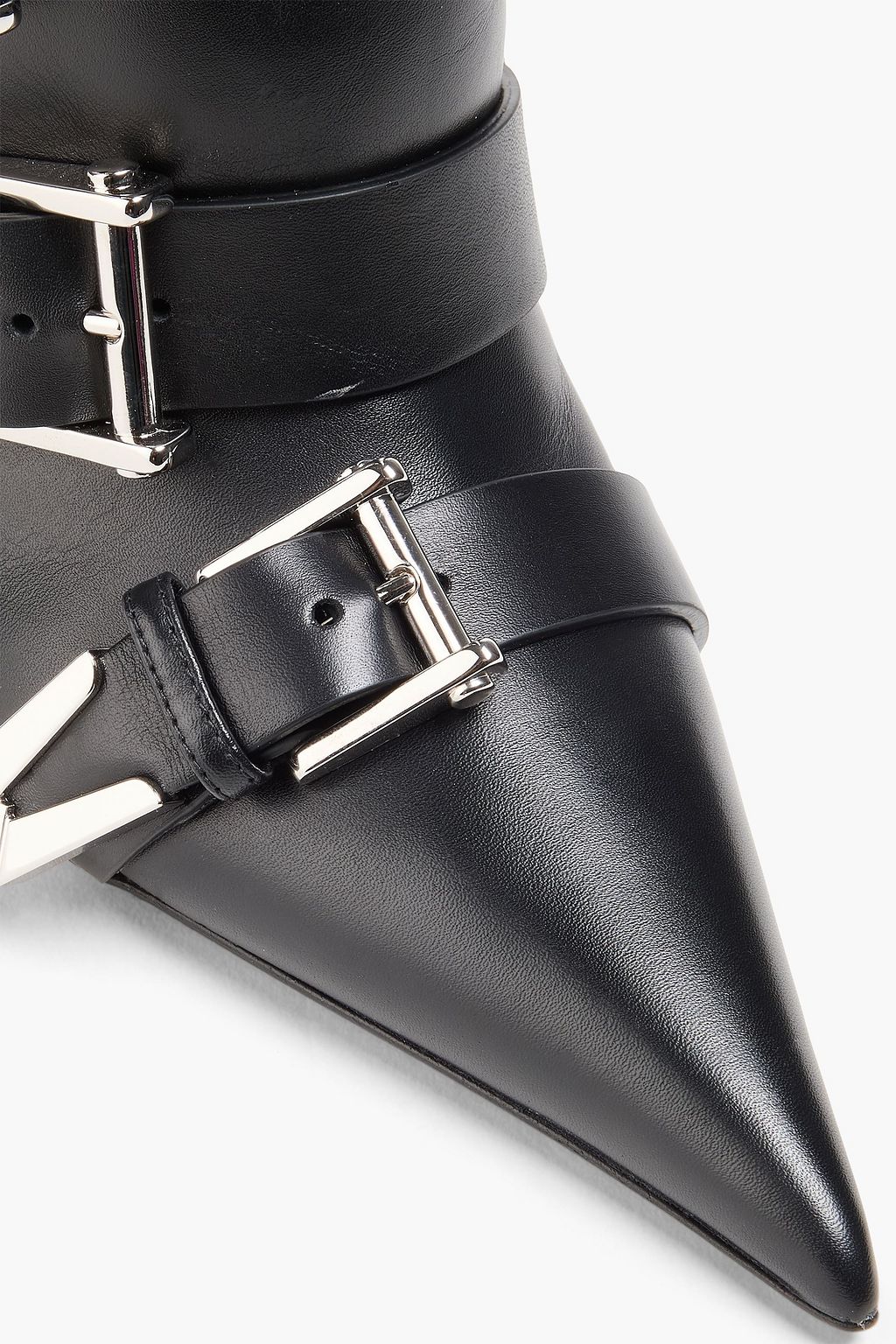 VERSACE Buckled leather ankle boots