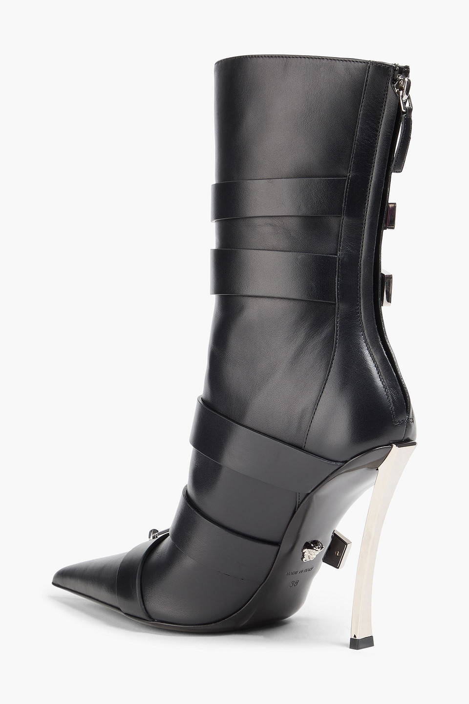 Versace - Buckled Leather Ankle Boots - Schwarz - Eu 35 