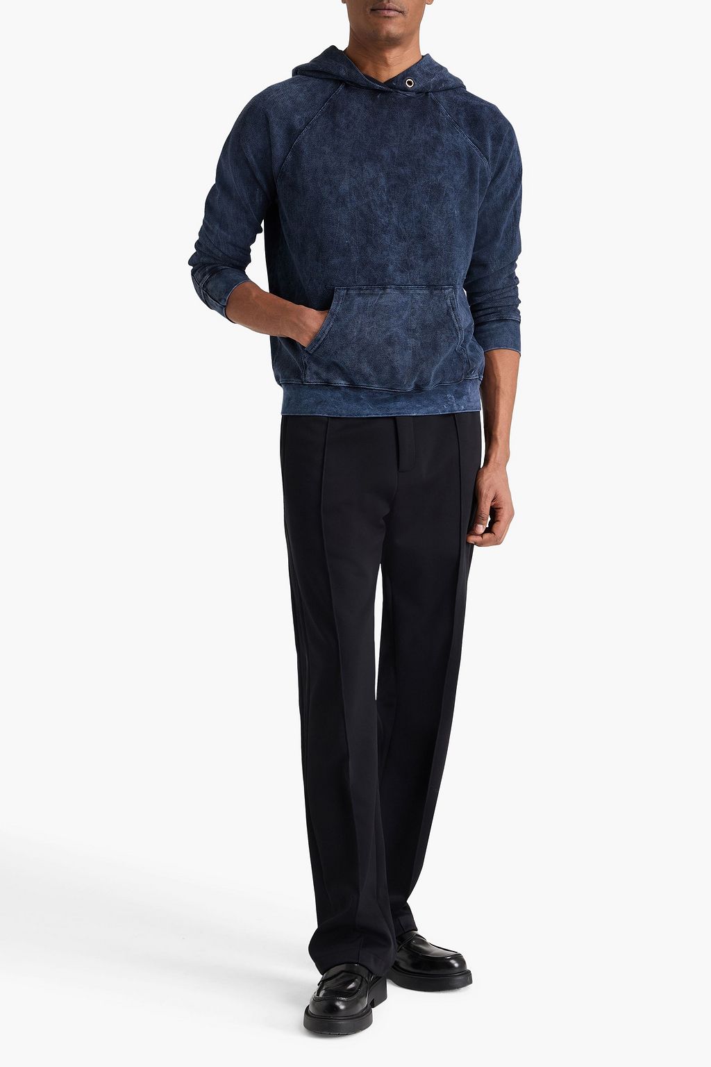 LES TIEN Cotton-piqué hoodie