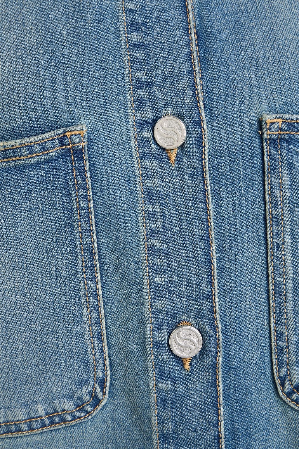 STELLA MCCARTNEY قميص من الدنيم بلون باهت