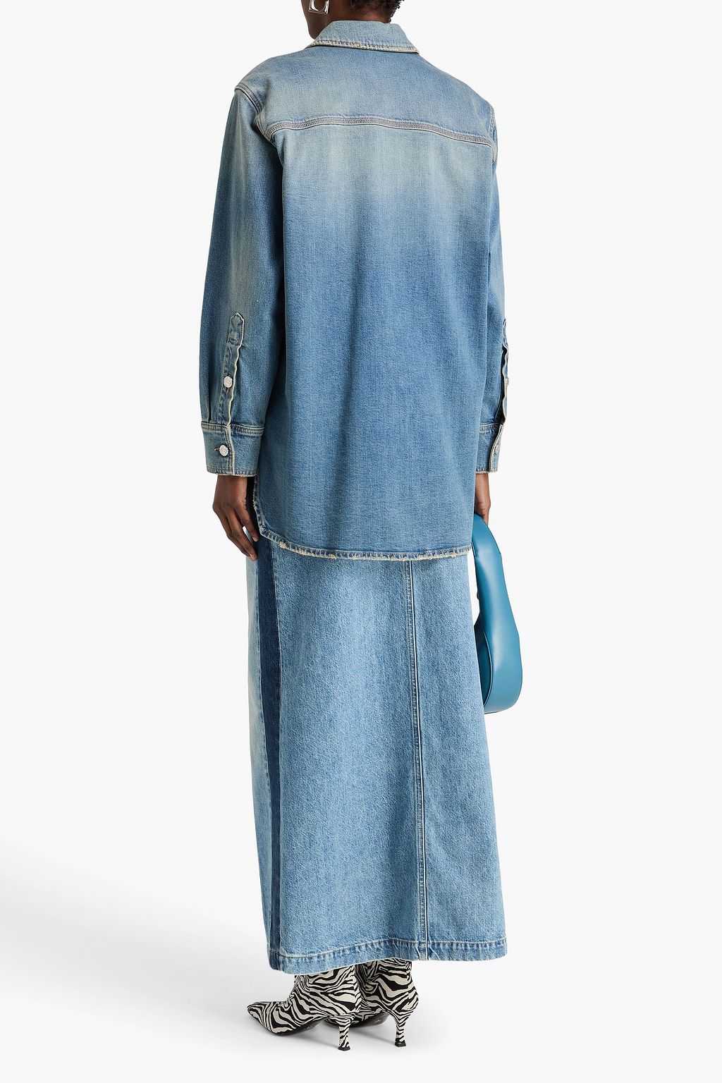 STELLA MCCARTNEY قميص من الدنيم بلون باهت