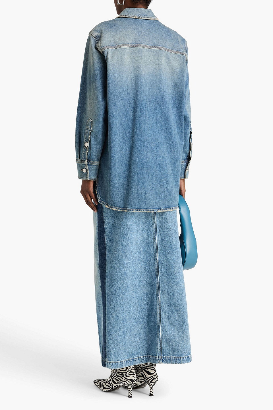  Stella Mccartney - Jeanshemd In Ausgewaschener Optik - Blau - M 