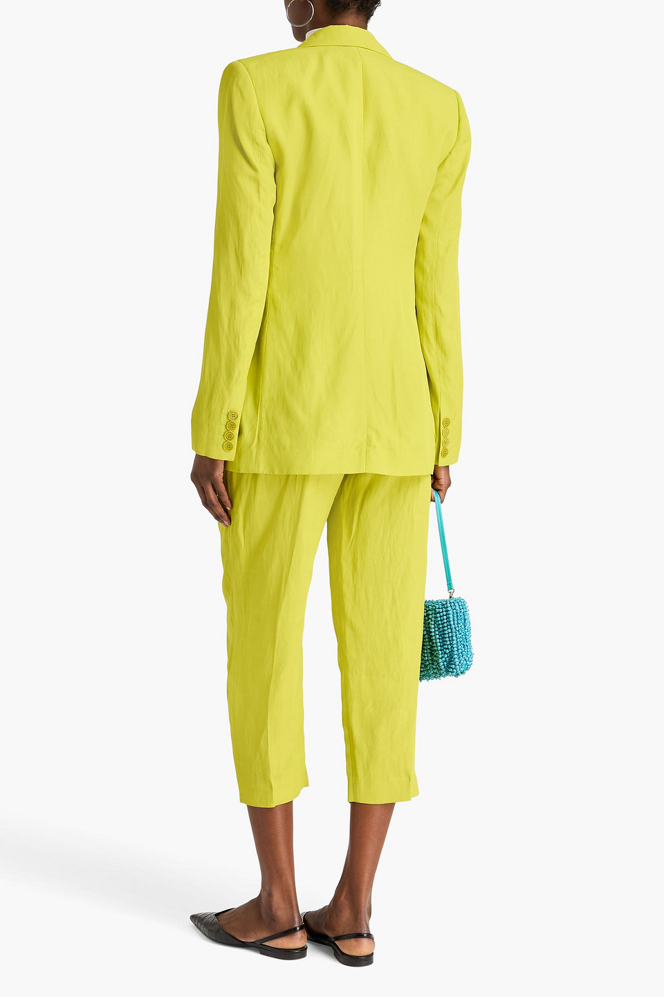 Stella Mccartney - Doppelreihiger Blazer Aus Webstoff - Grün - It 34 