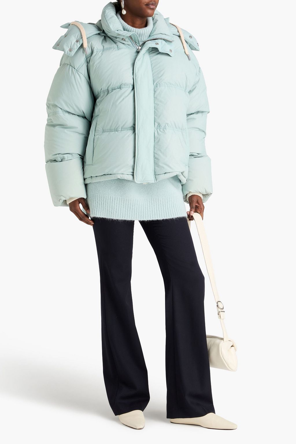 AMI ALEXANDRE MATTIUSSI Quilted shell down jacket