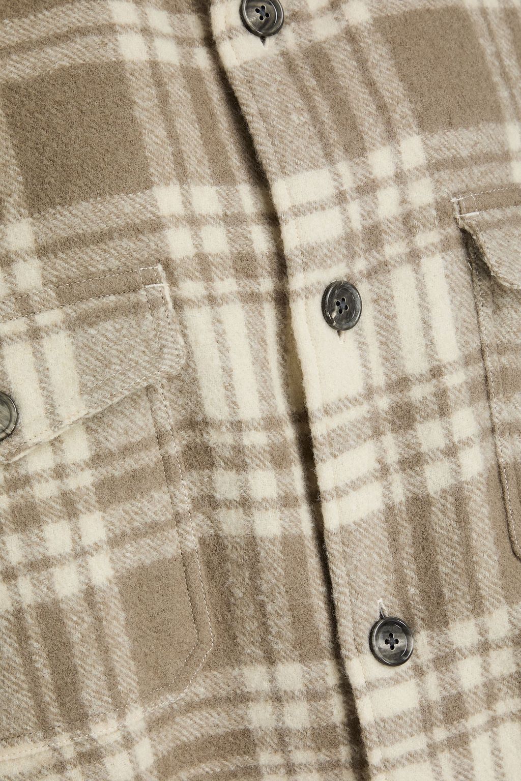 AMI ALEXANDRE MATTIUSSI Checked wool-felt shirt jacket