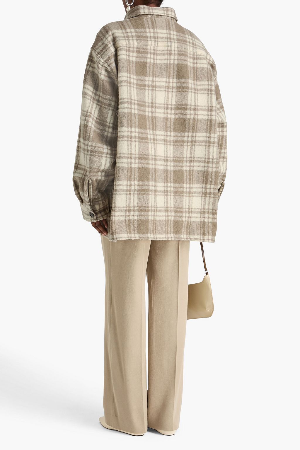 AMI ALEXANDRE MATTIUSSI Checked wool-felt shirt jacket