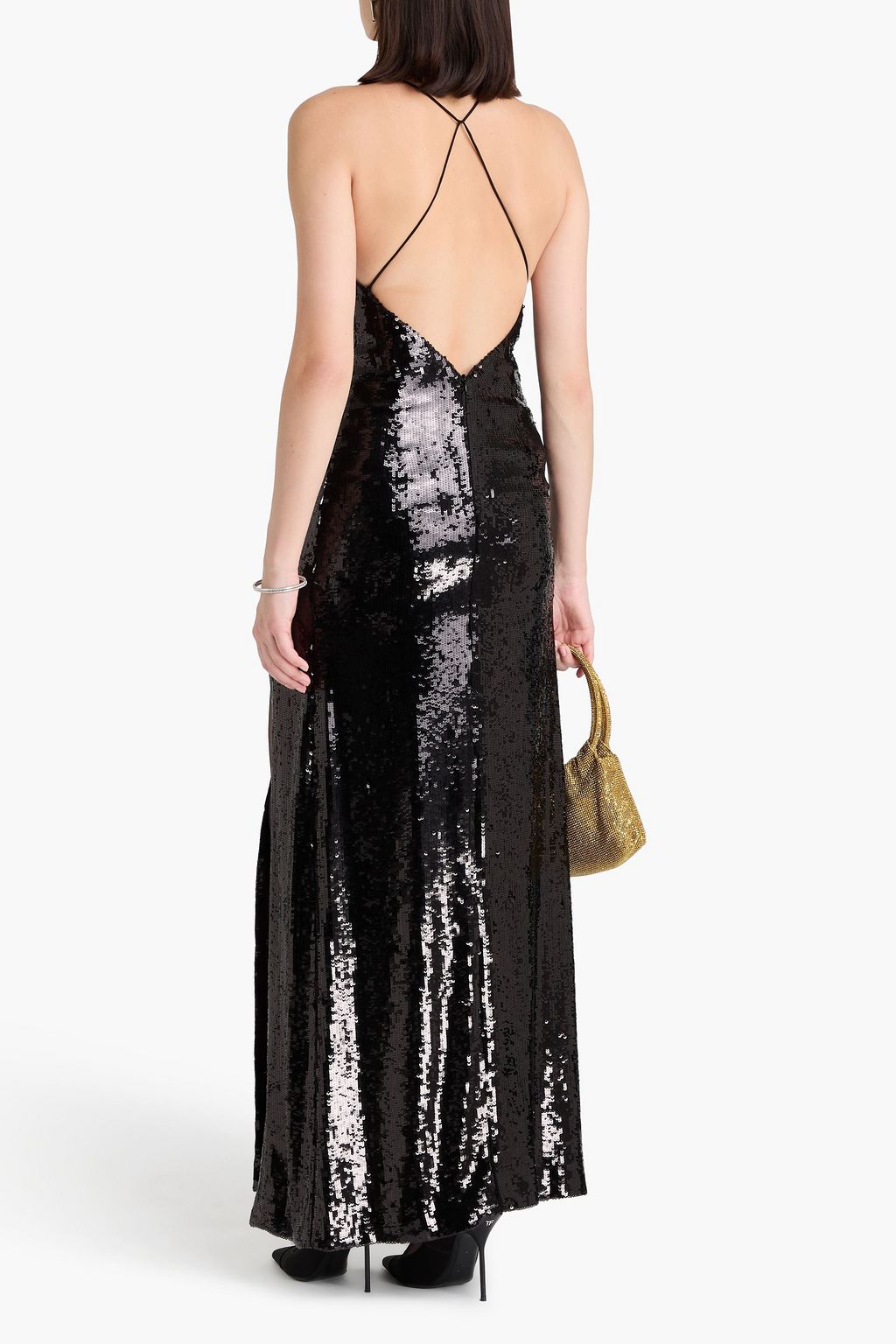 NILI LOTAN Sequined tulle gown
