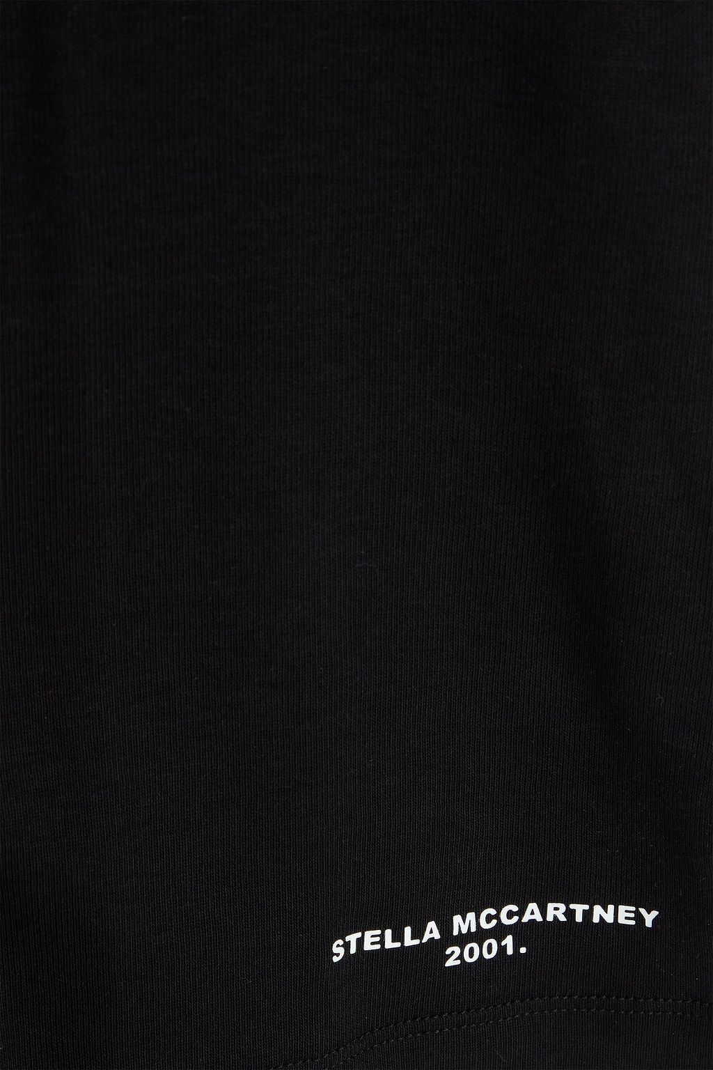 STELLA MCCARTNEY بلوزة بدون أكمام من مزيج القطن واللايوسيل المضلّع المزين بسلسلة "فلابيلا"