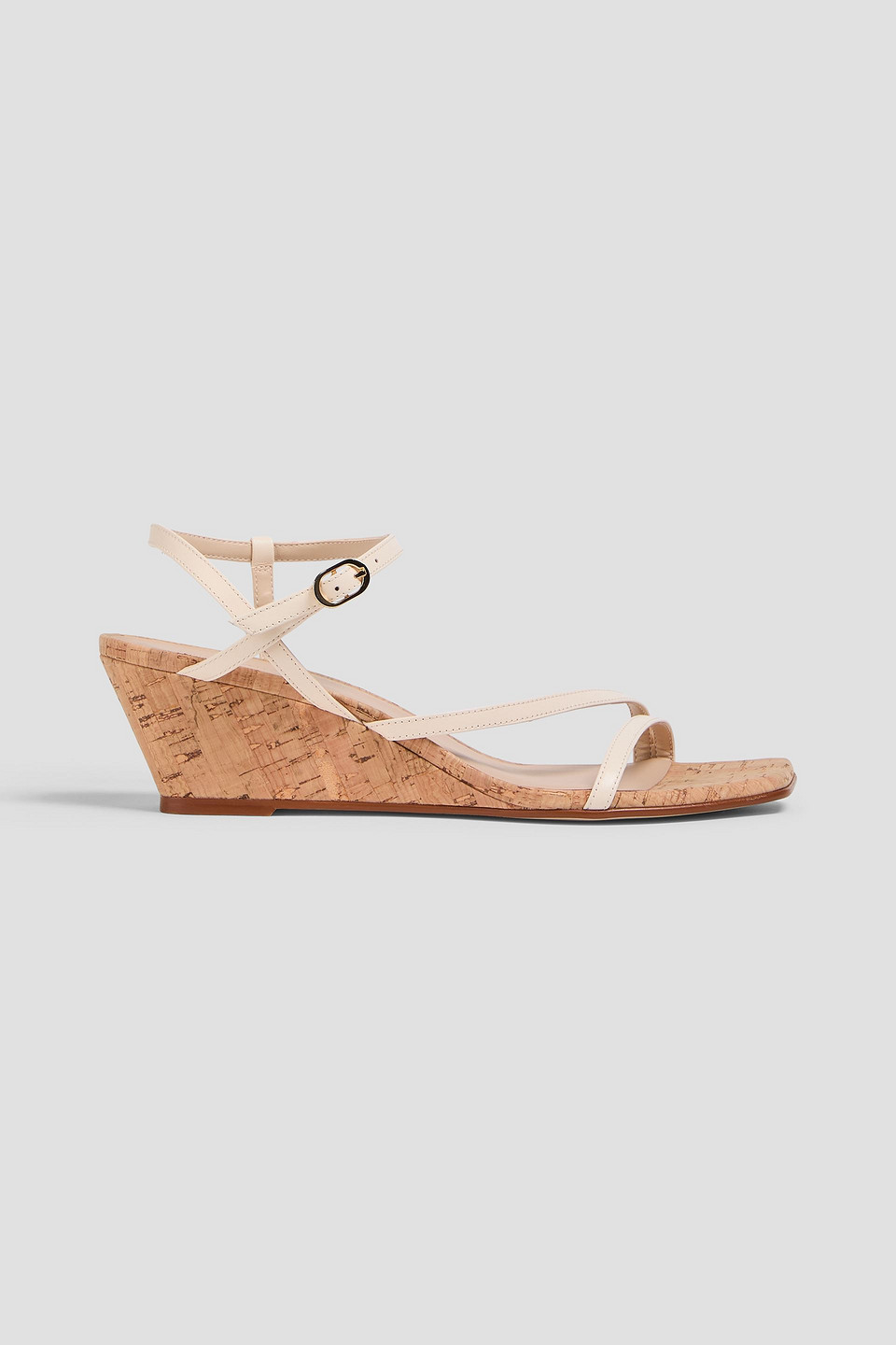 Stuart Weitzman Oasis 50 Leather Wedge Sandals In Brown