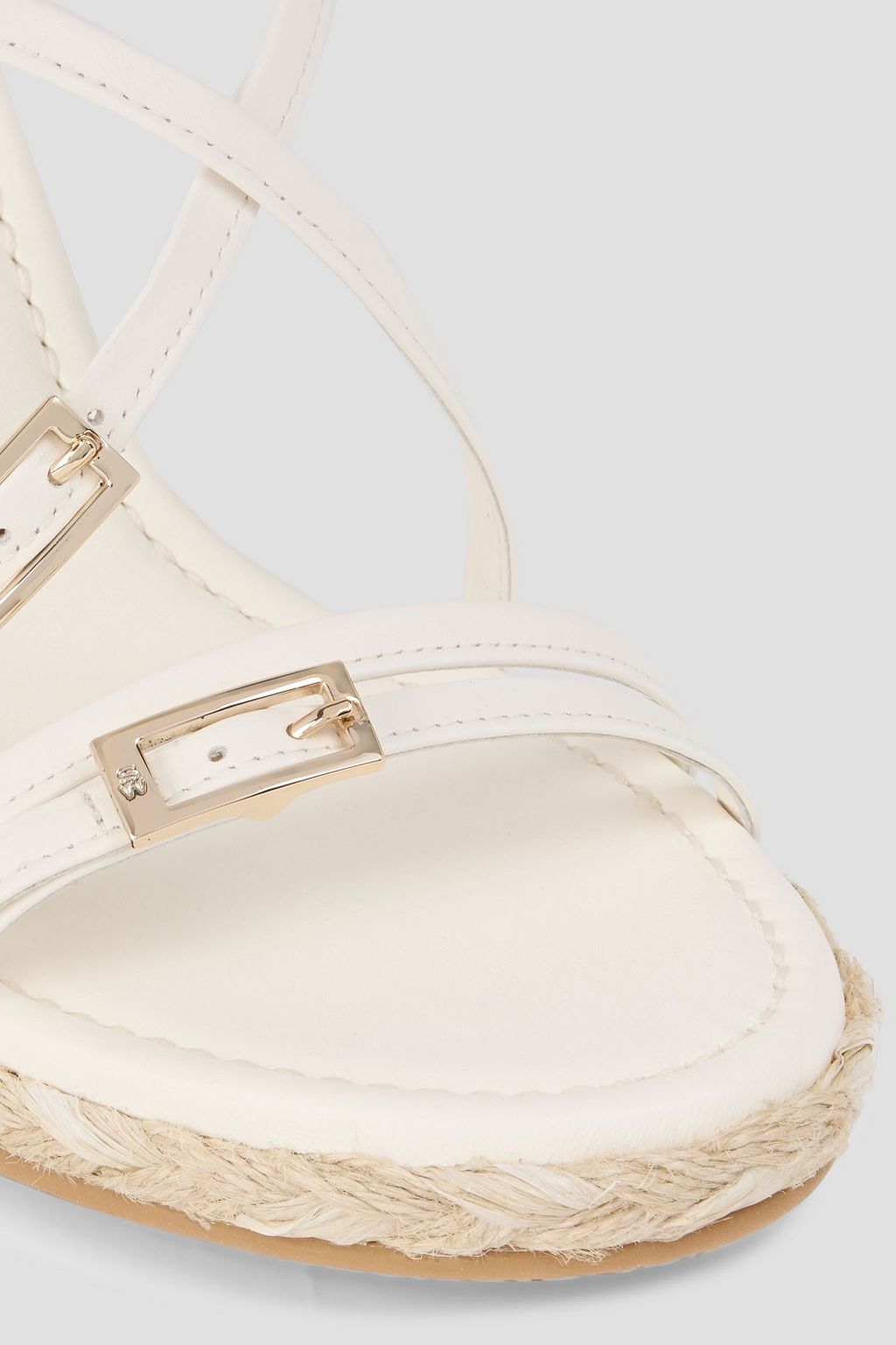 STUART WEITZMAN Georgie leather espadrille wedge slingback sandals