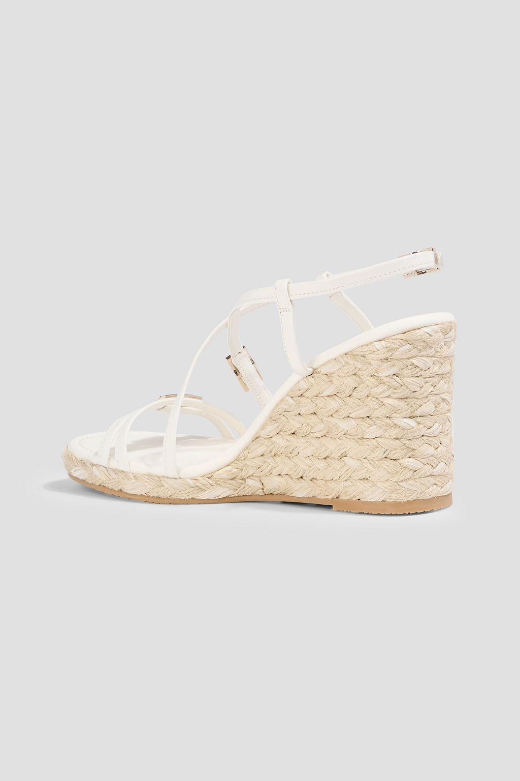 STUART WEITZMAN Georgie leather espadrille wedge slingback sandals