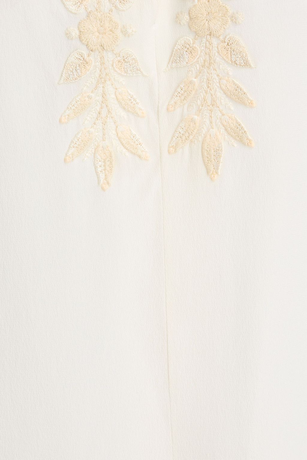 ETRO Embroidered silk crepe de chine blouse