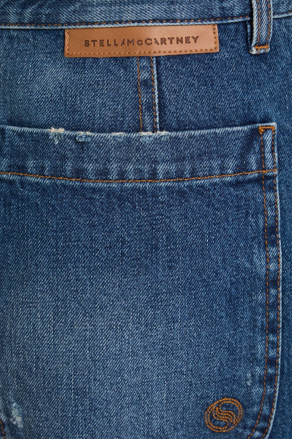 STELLA MCCARTNEY بنطال جينز كارغو قصير بخِصر مرتفع