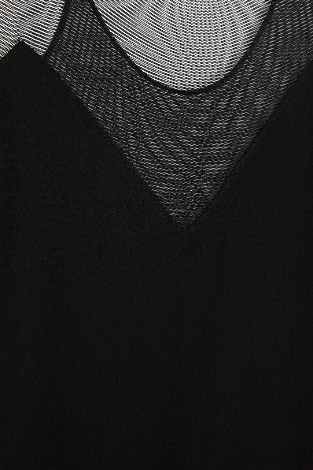 NORMA KAMALI Mesh-trimmed stretch-jersey gown