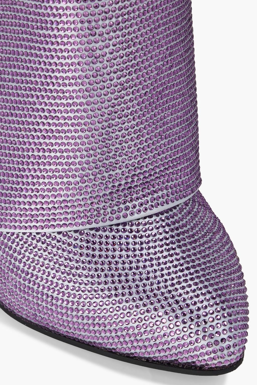 GIVENCHY Shark Lock crystal-embellished satin knee boots