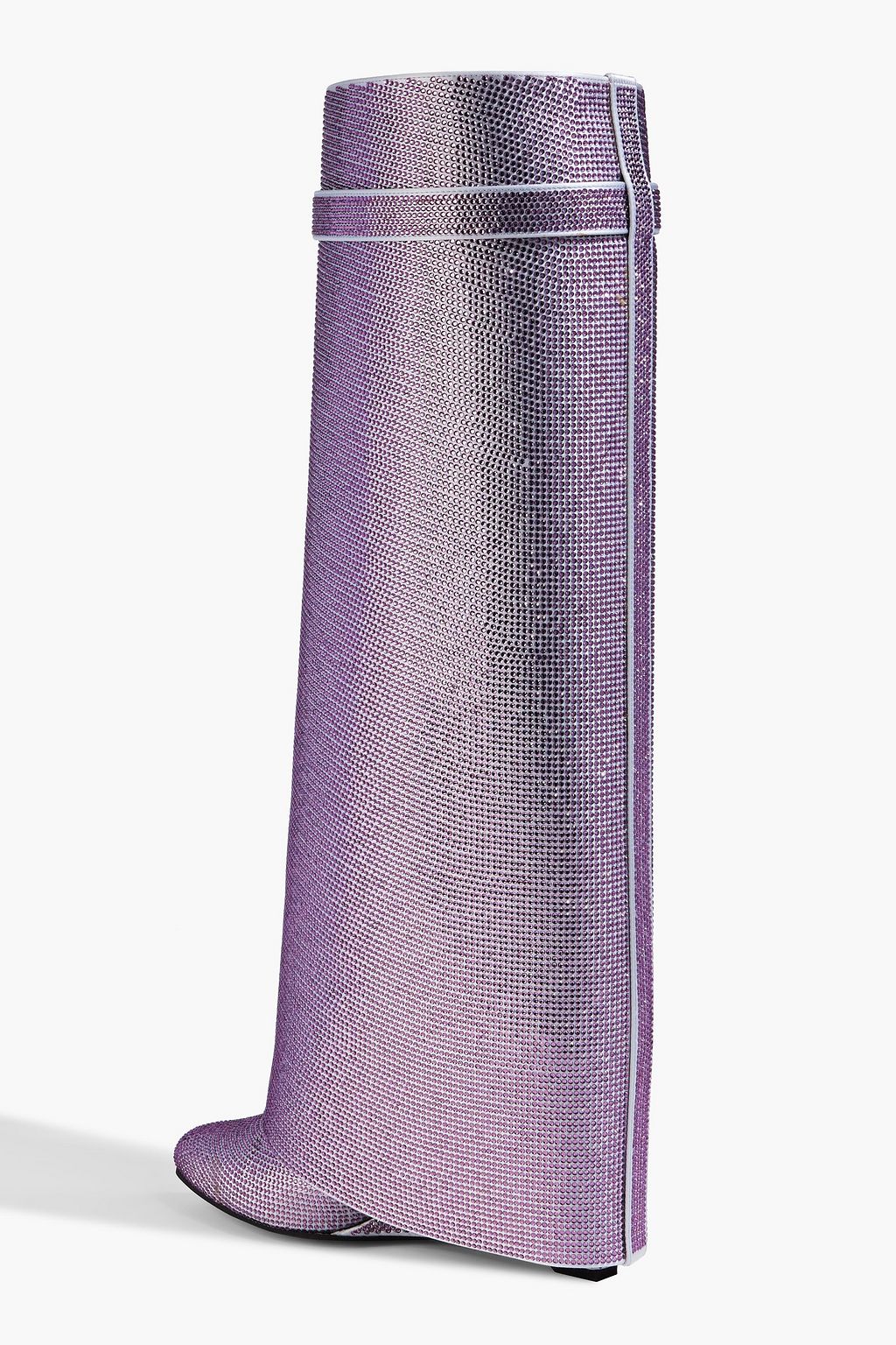 GIVENCHY Shark Lock crystal-embellished satin knee boots