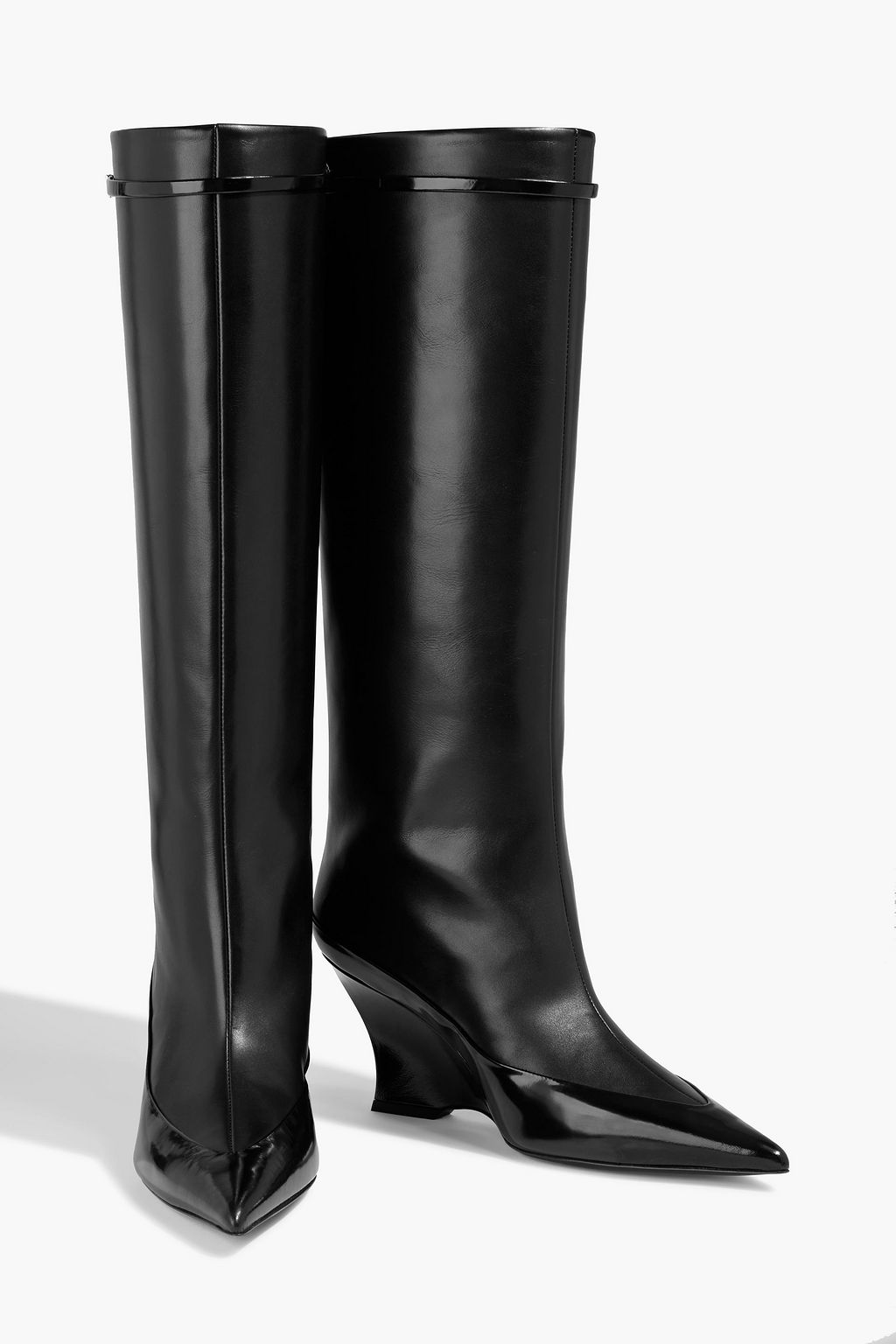 GIVENCHY Raven 80 smooth and glossed-leather knee boots