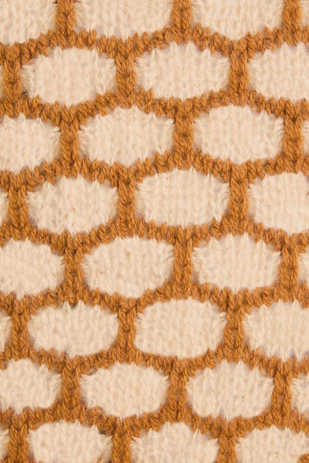 THE ELDER STATESMAN كنزة رياضية من الكشمير المحبوك بلون أحمر طوبي