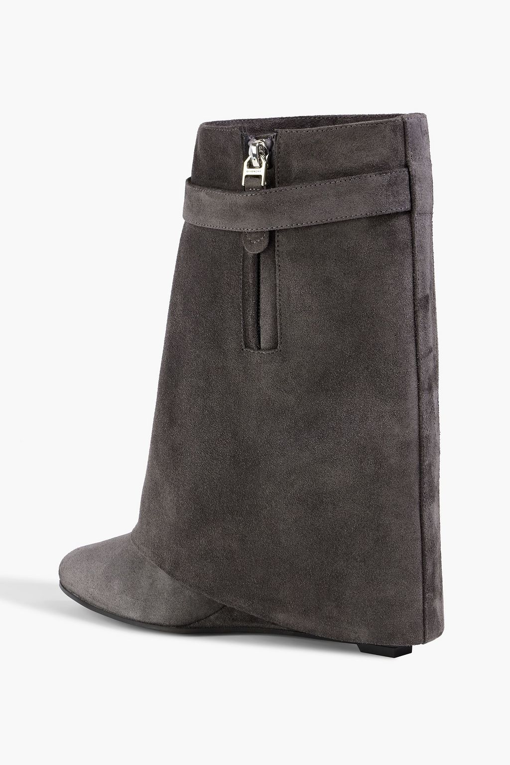 GIVENCHY Shark Lock embellished suede ankle boots