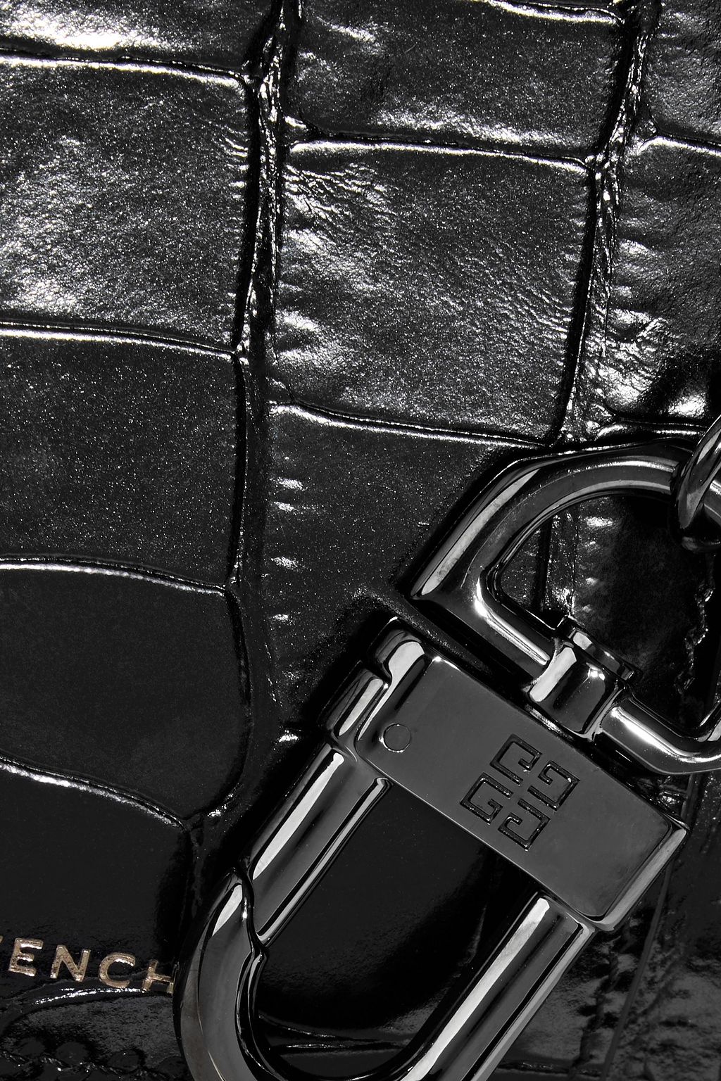 GIVENCHY 4G croc-effect leather cardholder