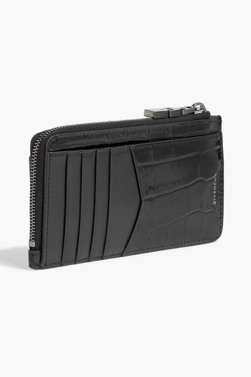 GIVENCHY 4G croc-effect leather cardholder