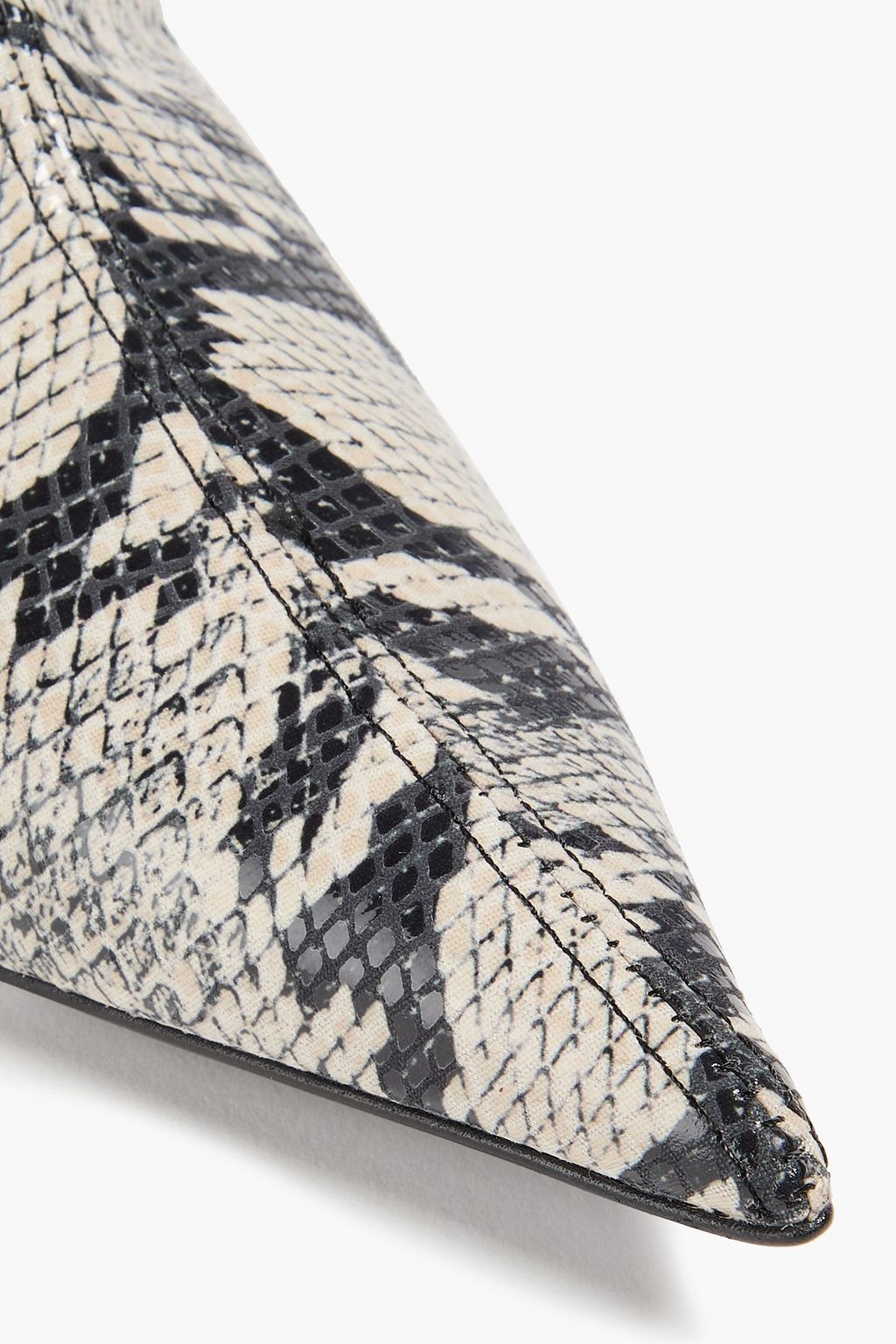 GANNI アンクルブーツ スネーク風