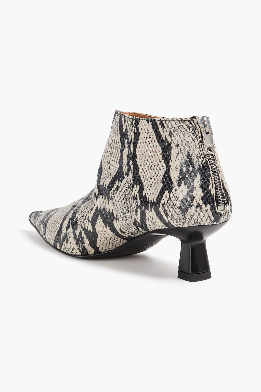GANNI アンクルブーツ スネーク風