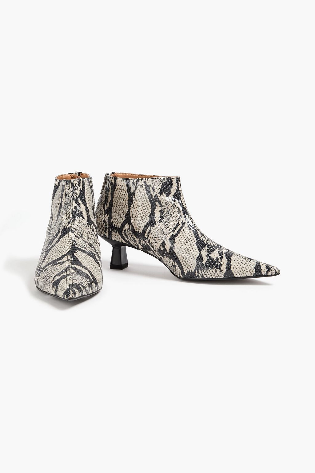 GANNI アンクルブーツ スネーク風