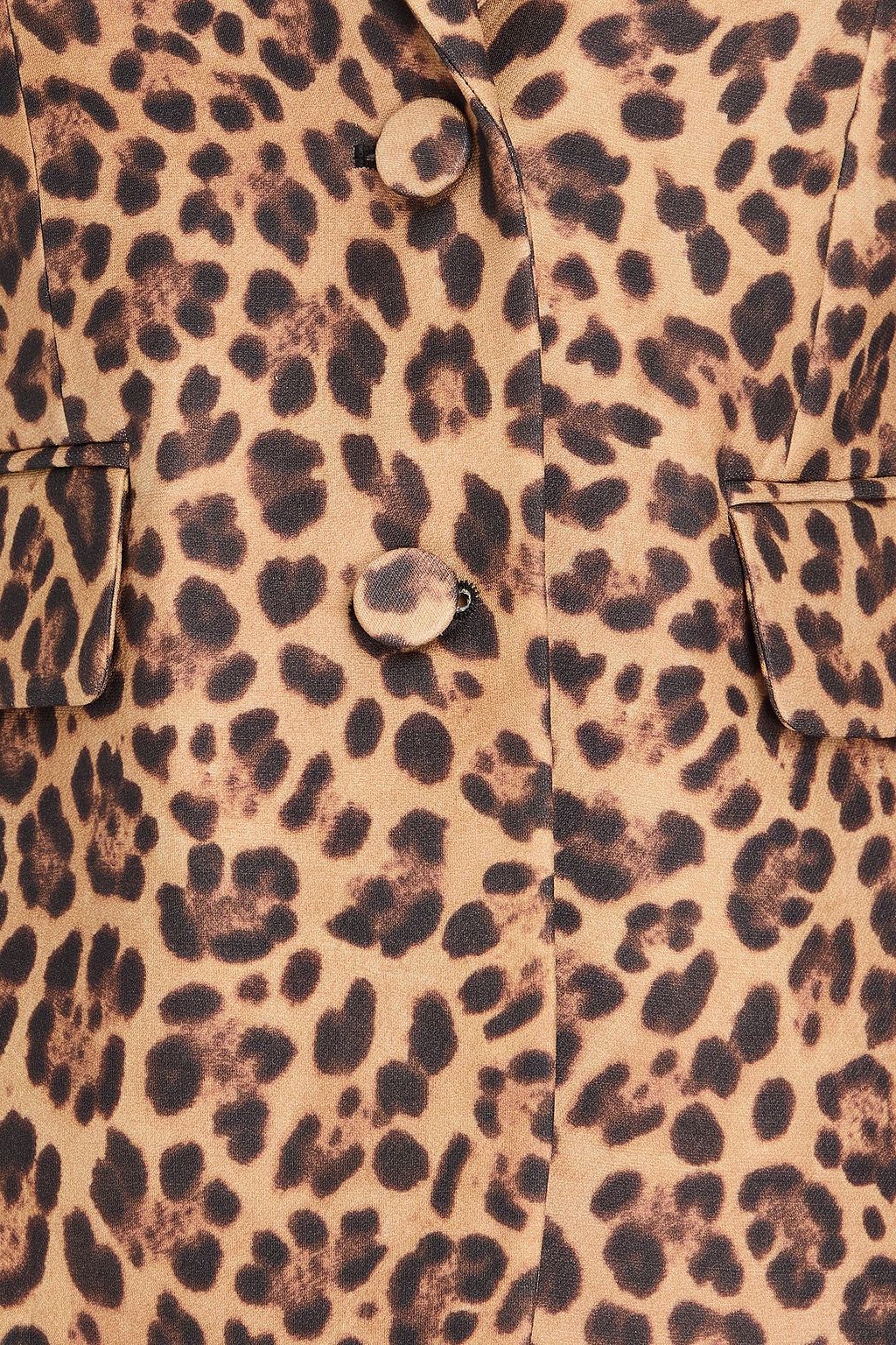 VALENTINO GARAVANI Leopard-print wool and silk-blend blazer