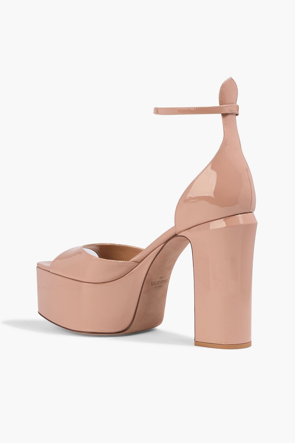 VALENTINO GARAVANI Tan-Go patent-leather platform sandals