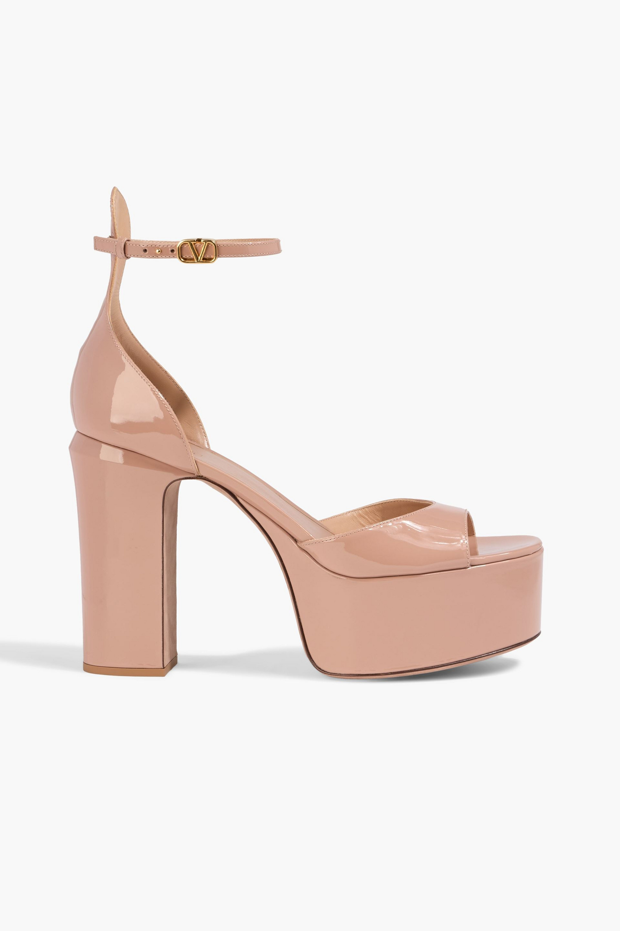 Valentino Garavani Tan-Go patent-leather platform sandals