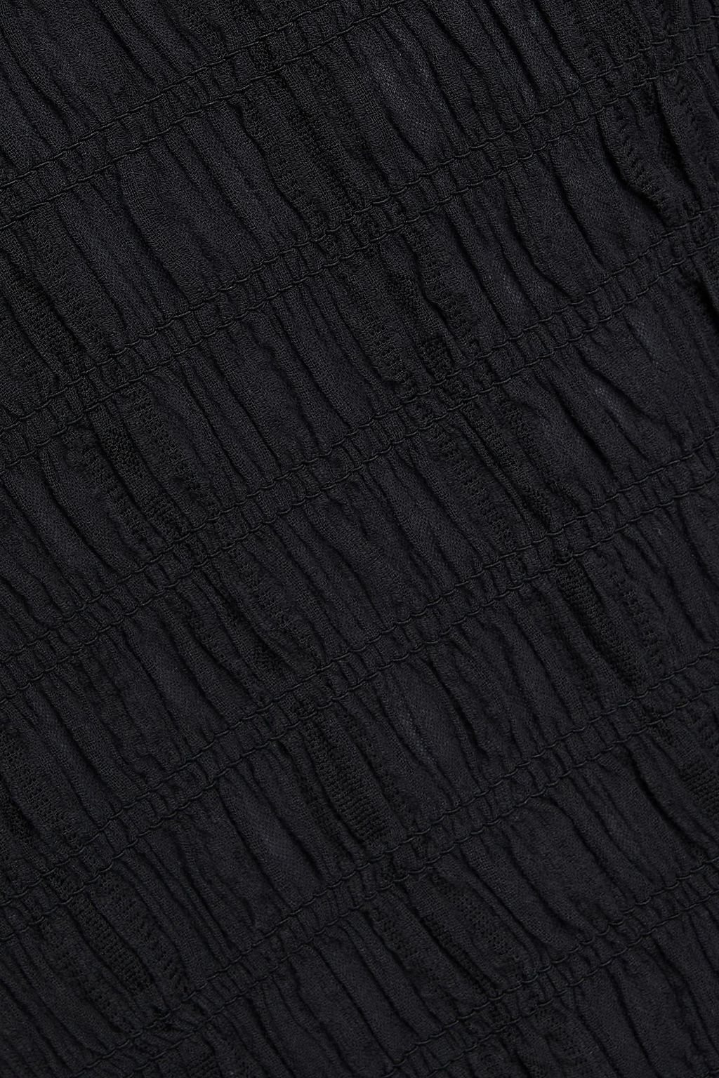 MARANT ÉTOILE بلوزة «إدريس» من مزيج من القطن بحواف من دانتيل مصمم بتقنية السموك