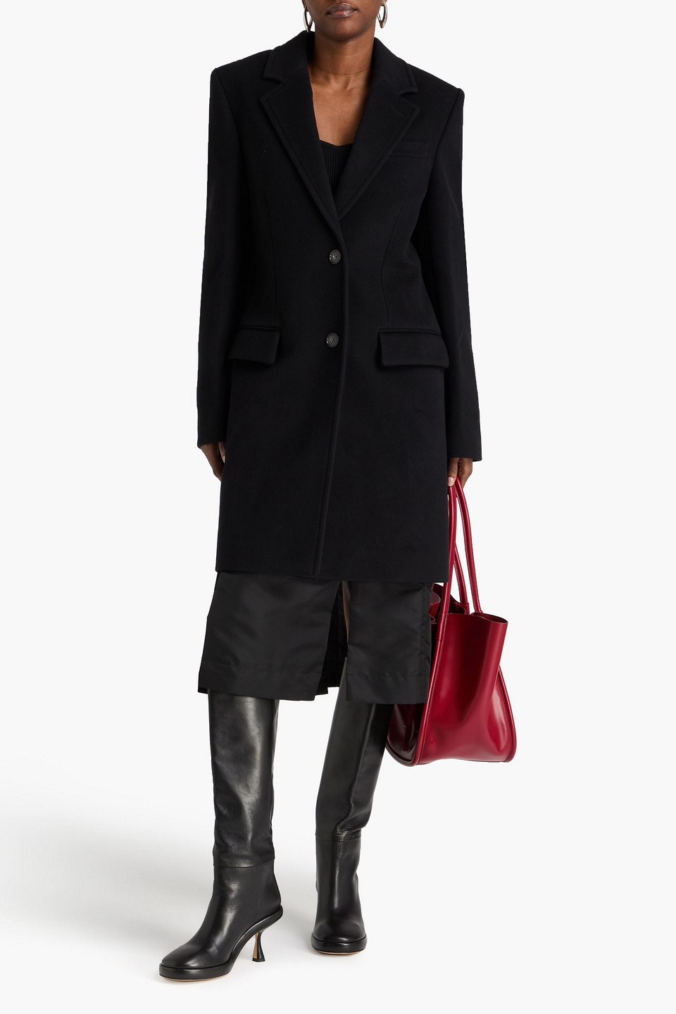  Stella Mccartney - Wool-felt Coat - Black - It 44 
